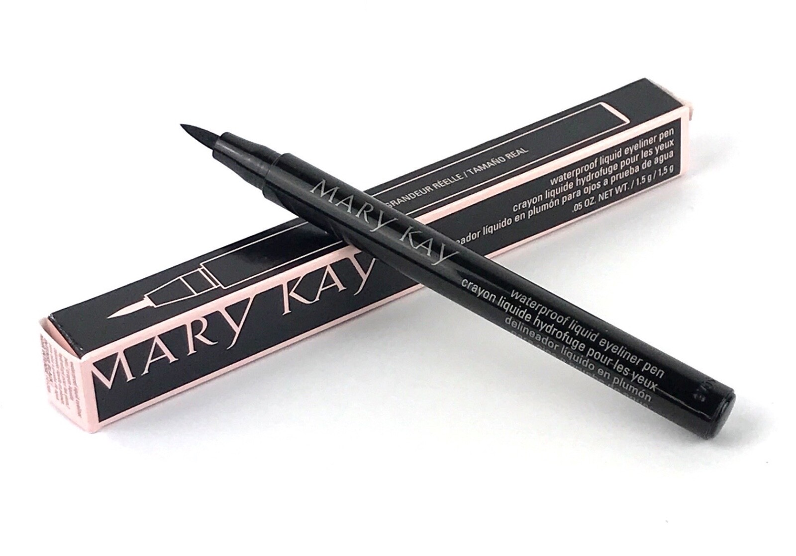 MARY KAY WATERPROOF LIQUID EYELINER PEN~INTENSE BLACK~141205~NIB~FULL SIZE!
