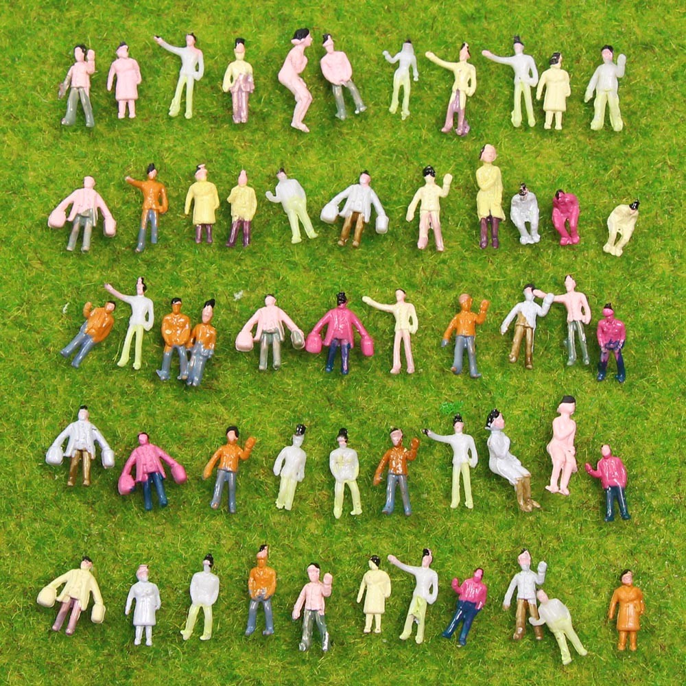 P200 100pcs Model Trains 1:220 Painted Figures Z Scale People