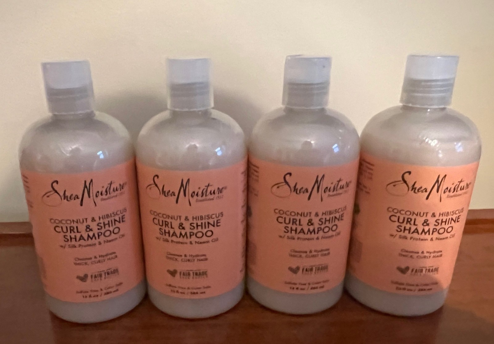 Shea Moisture Curl & Shine Shampoo, Coconut and Hibiscus, 13 fl oz (4 Pk)
