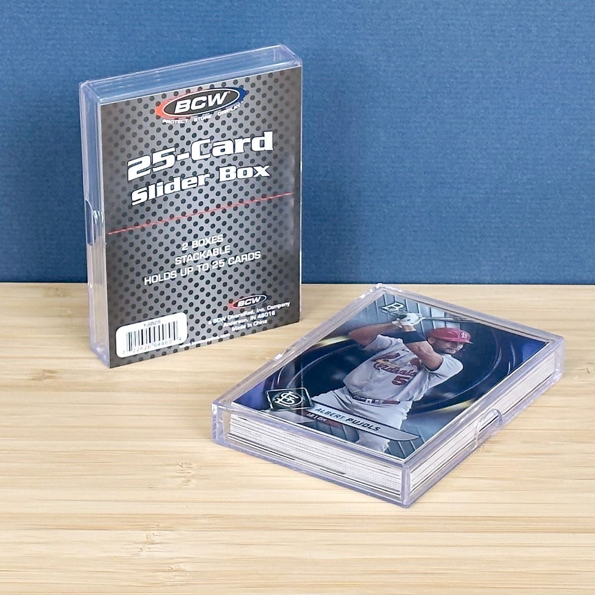 100 BCW Slider Card Boxes 2 Piece Clear Plastic 25 Trading Card Protection Cases