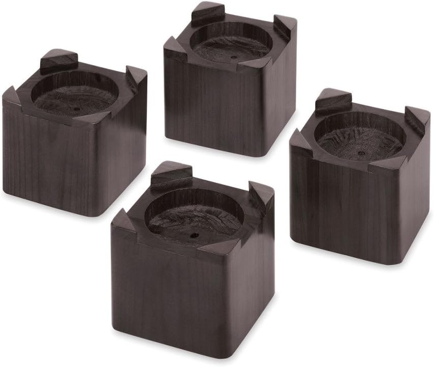 Wood Espresso-Set of 4 Bed Riser