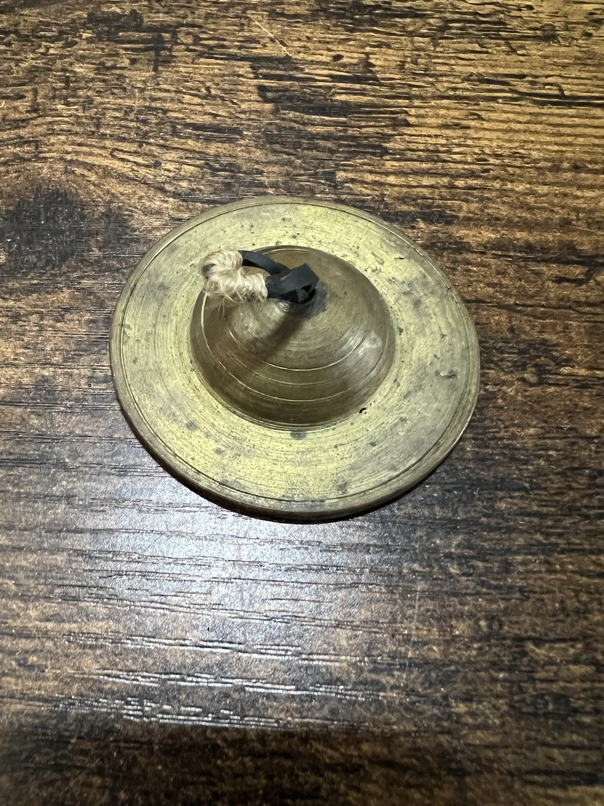 Vintage Brass Finger Cymbal Zill Belly Dance Hand Percussion 2.25”
