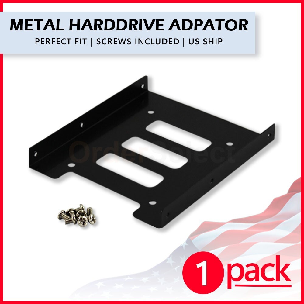 New Black 2.5" SSD to 3.5" Bay Hard Drive HDD Mounting Dock Tray Bracket Adapter