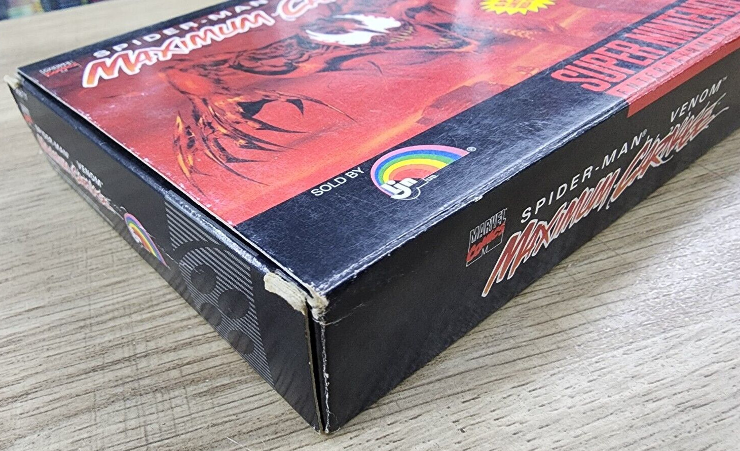 USED AUTHENTIC BOX ONLY - NO GAME - NO MANUAL - MAXIMUM CARNAGE - SNES