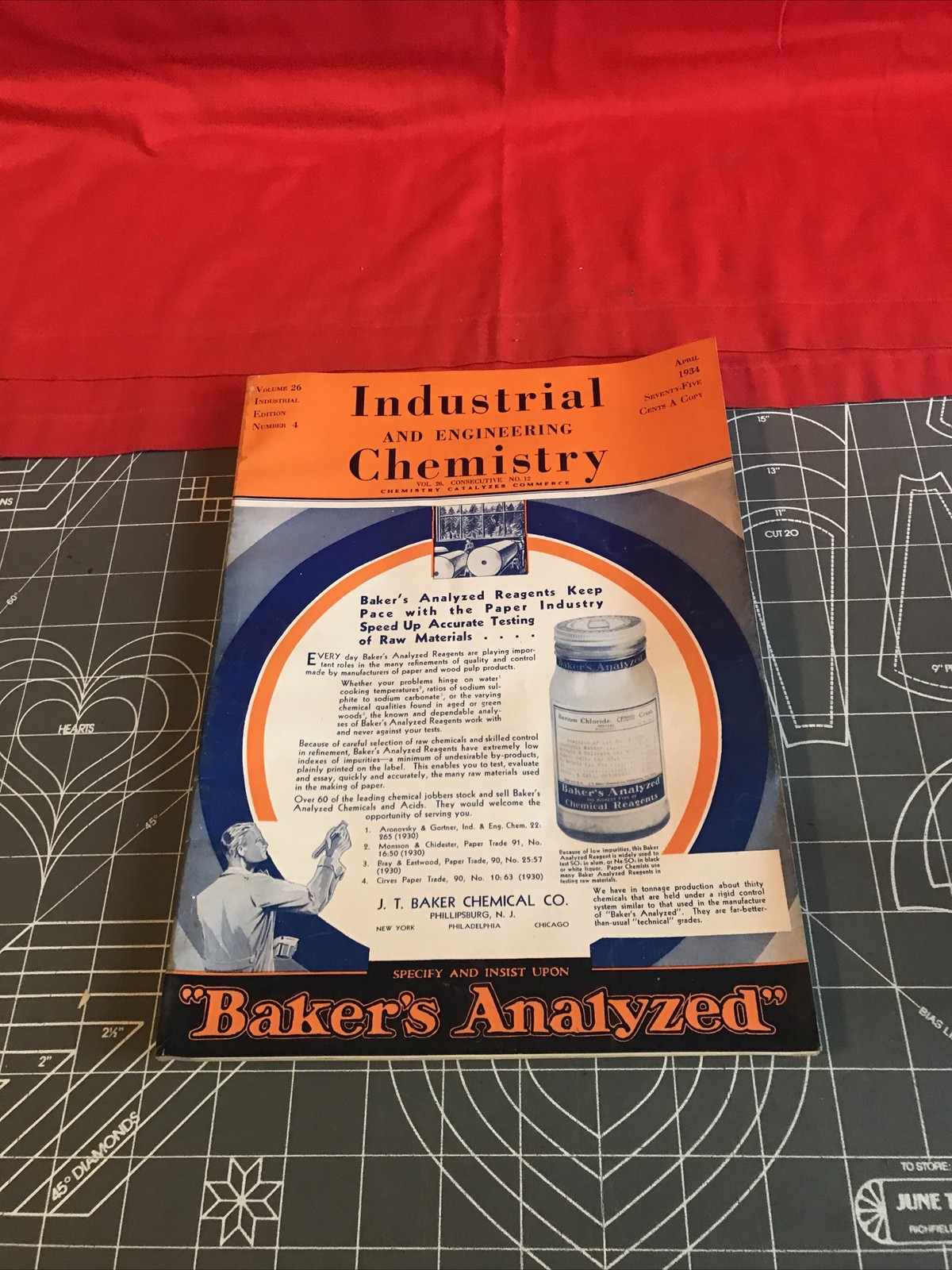 Vintage April 1934 Industrial And Engineering Chemistry Vol. 26 No. 12 Rare!!