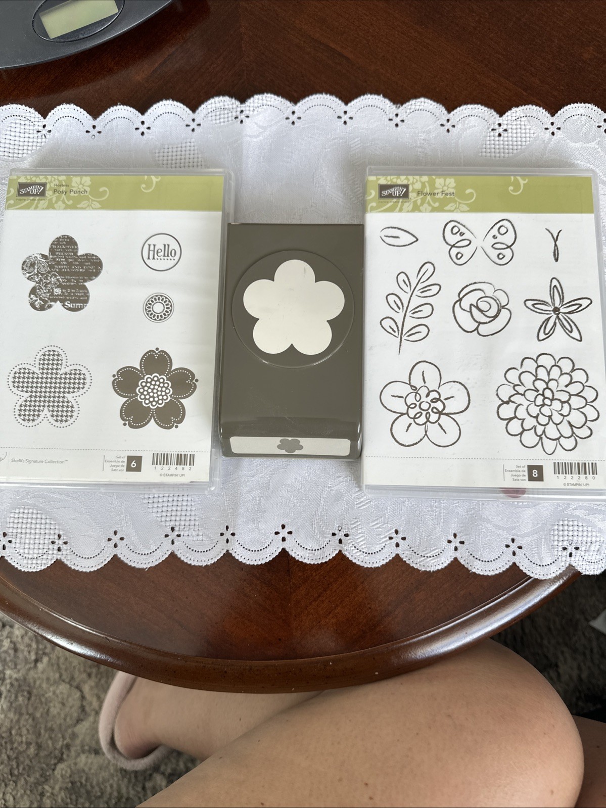 Stepping Up Flower Fest, Posey Punch Stamp Set With Matching Punch