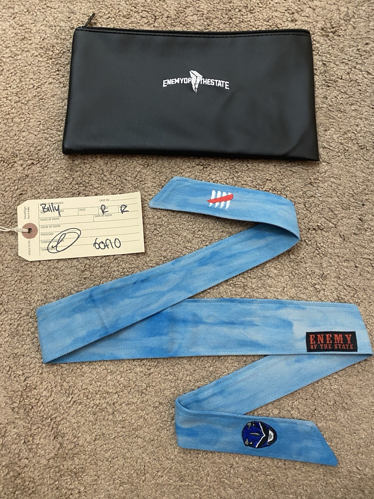 Enemy Of The State Paintball Blue Ranger Billy Headband New Jt Sd