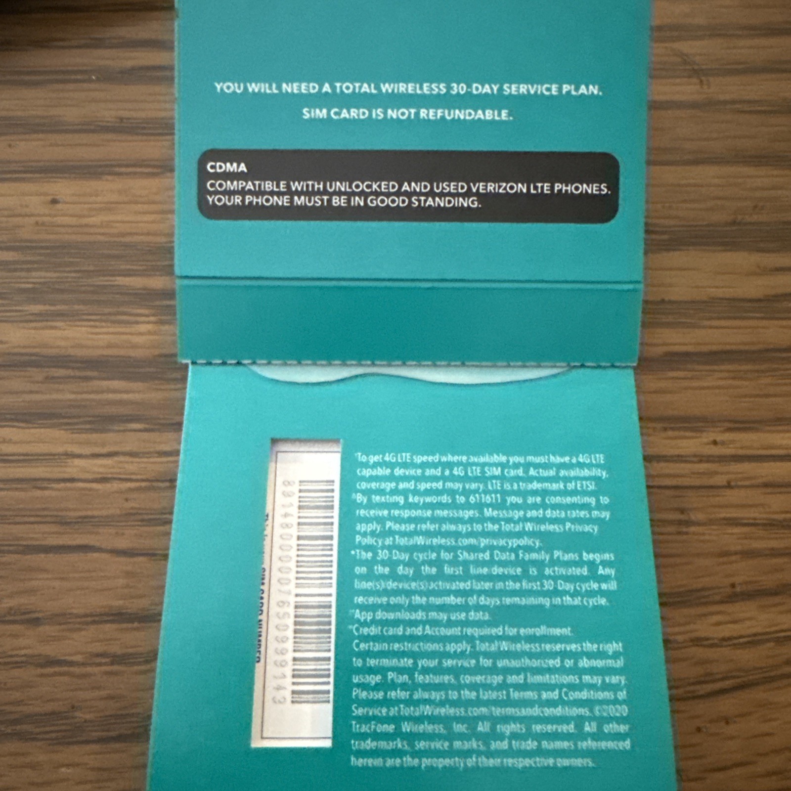 Total Wireless Bring Your Own Phone CDMA SIM Kit