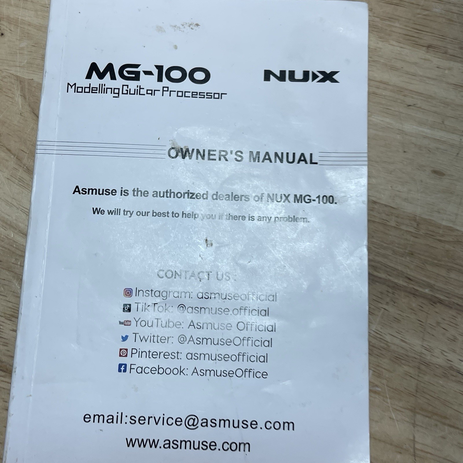 NUX MG-100 Modeling Guitar Processor