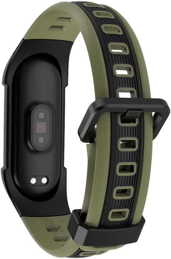 Durable Rubber Strap for Xiaomi Mi Band 5/6/7 - Adjustable & Comfortable Fit
