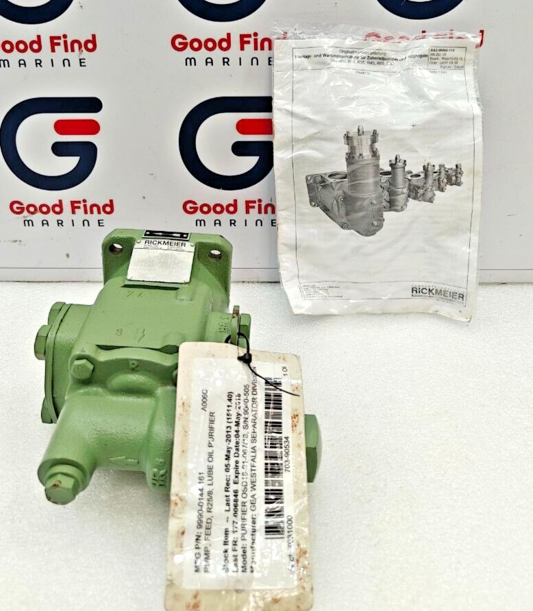 RICKMEIER R25/8 FL-Z-DB-R-SO FEED PUMP FOR LUBE OIL PURIFIER R25/8 NEW