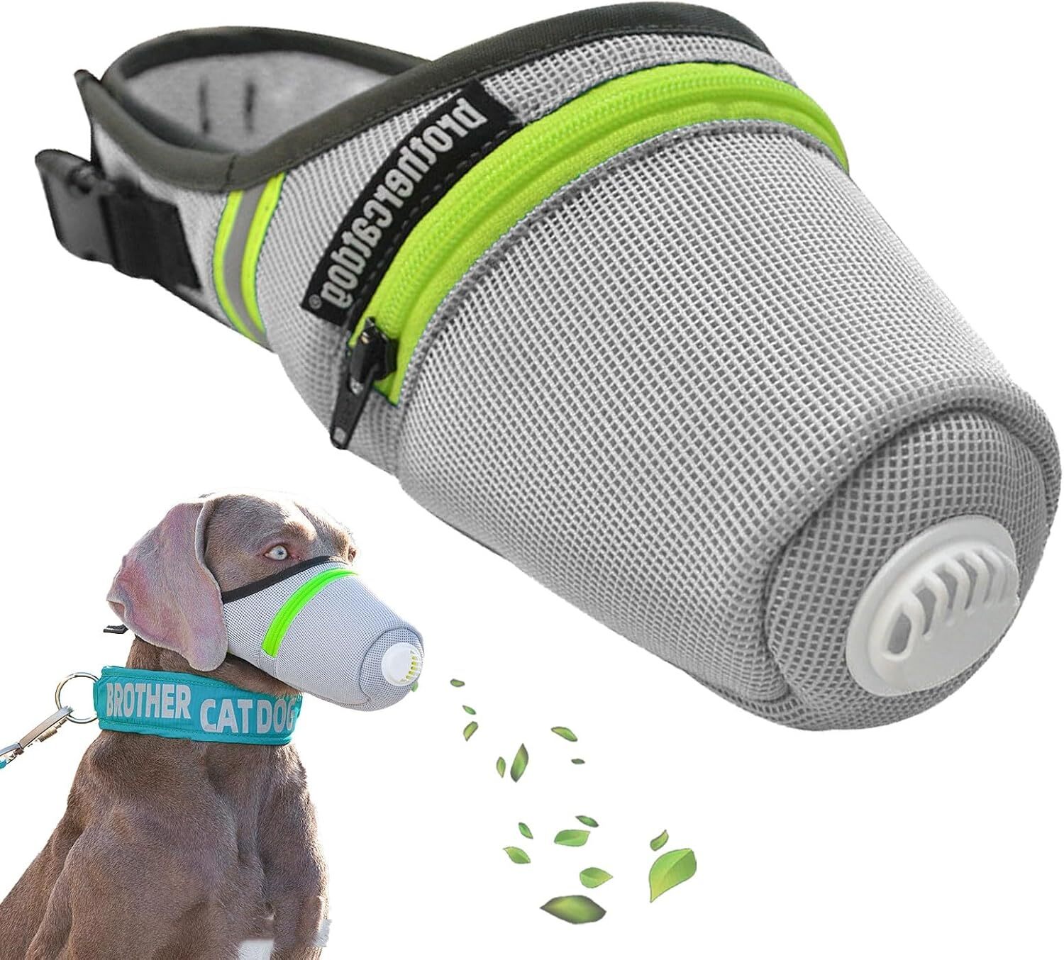 Dog Mask, Reusable Breathable Dog Air Filter Mask, Adjustable Dog Gas Face Mask