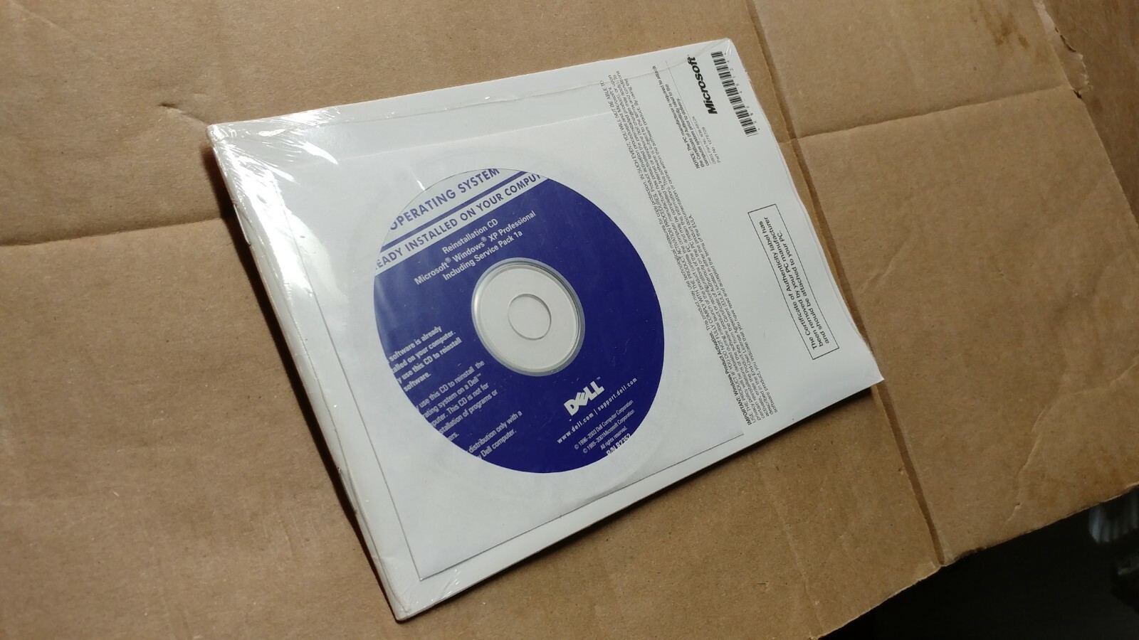 Brand New Dell Windows XP Professional Pro SP1 Re-installation CD