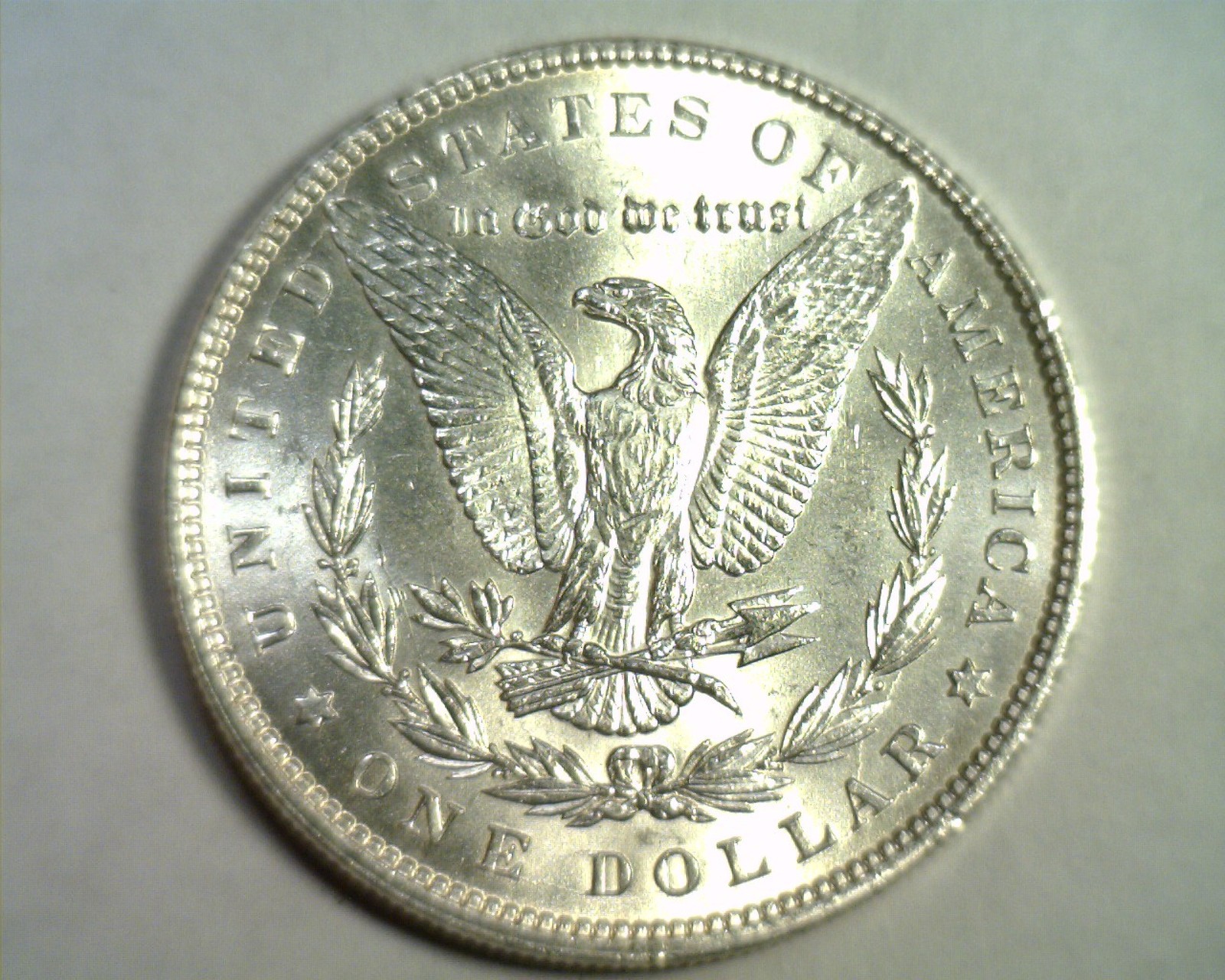 1897 MORGAN SILVER DOLLAR MISALIGNED DIE REVERSE NICE UNCIRCULATED NICE UNC.