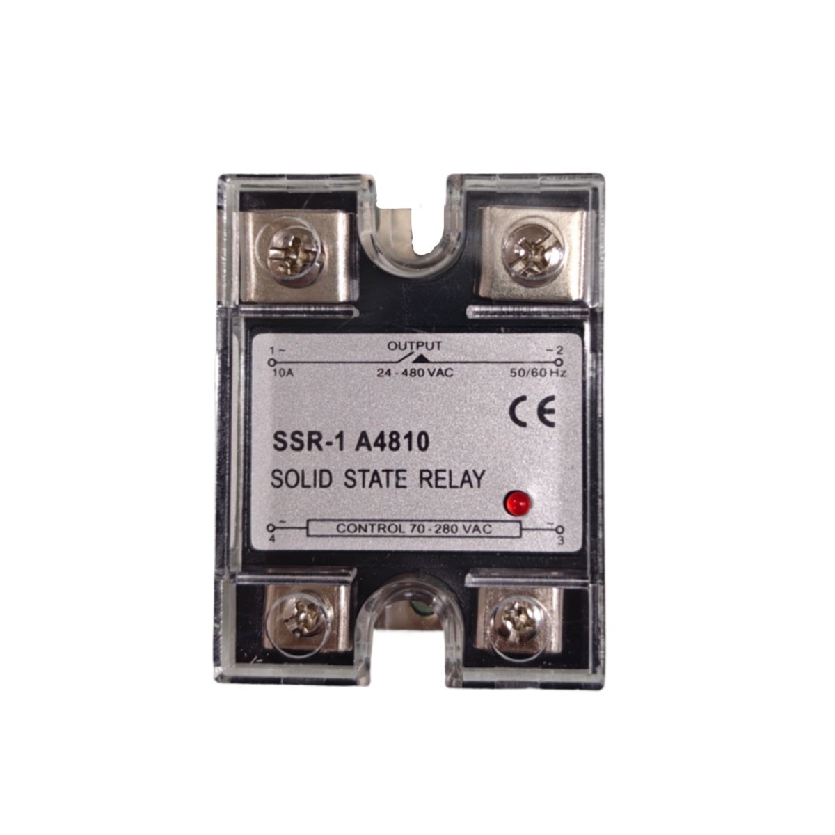 1 pc SSR-10AA Solid State Relay Single Phase 10A 70-280V AC to 24-480V AC
