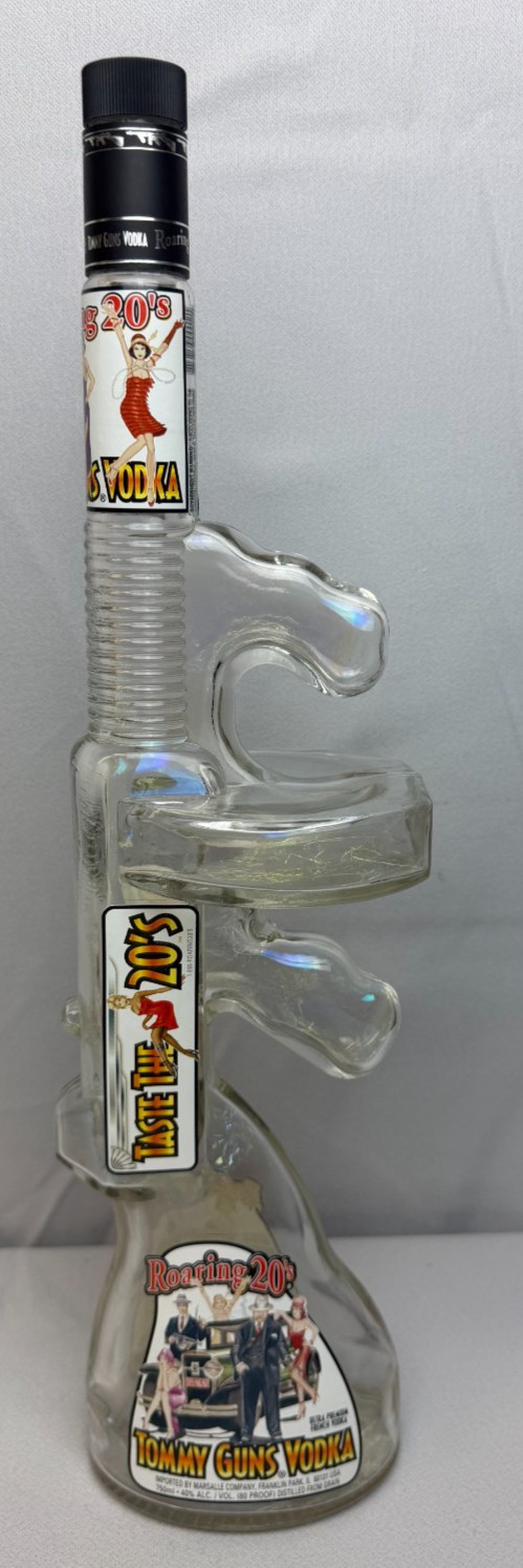 Tommy Gun's Vodka - Taste the 20s - Empty Bottle Shaped like a Submachine Gun