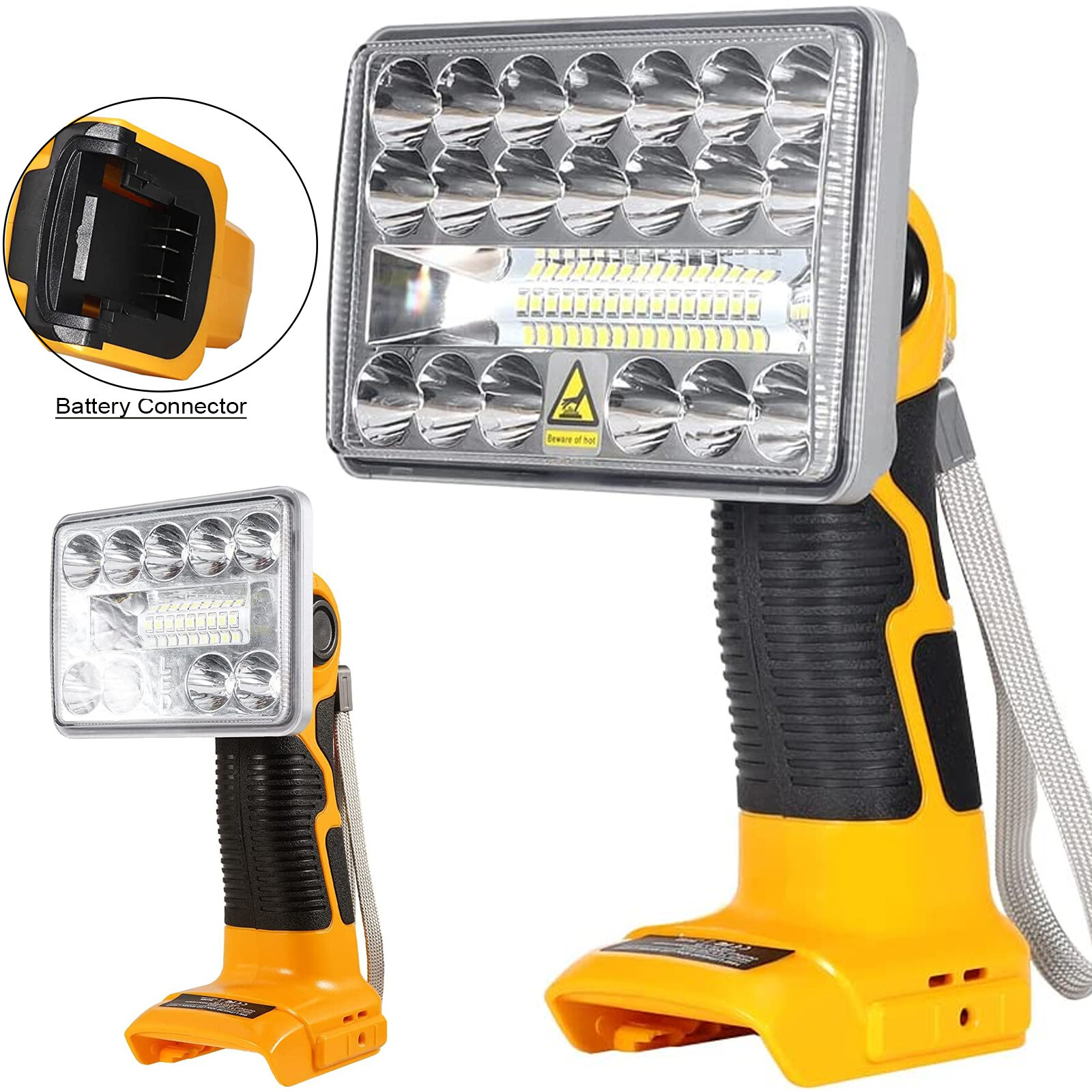 18W Cordless LED Work Light for Dewalt 20V Li-Ion Battery Handheld Jobsite Light