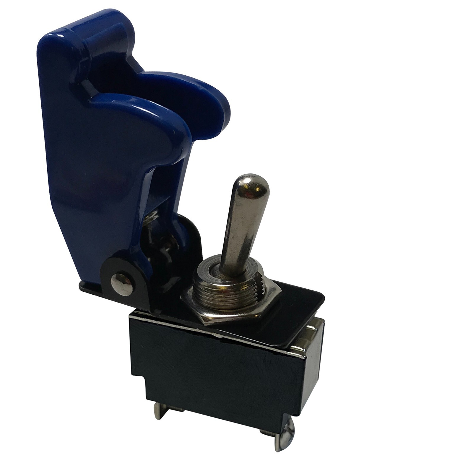 Heavy Duty On Off Metal Toggle Switch 10A 12V & Blue Switch Flip Up Cover