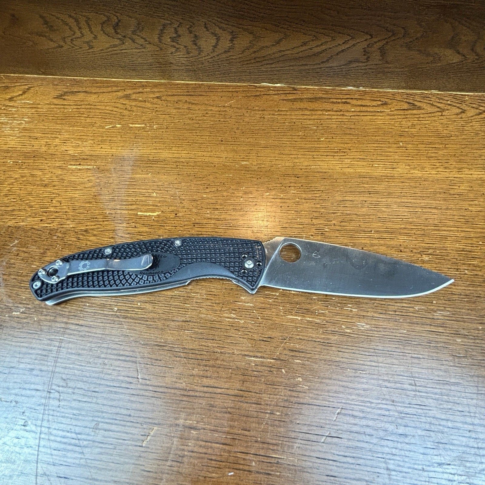 Spyderco Resilience Folding Knife 4.25in 8Cr13MoV Steel Blade - Plain