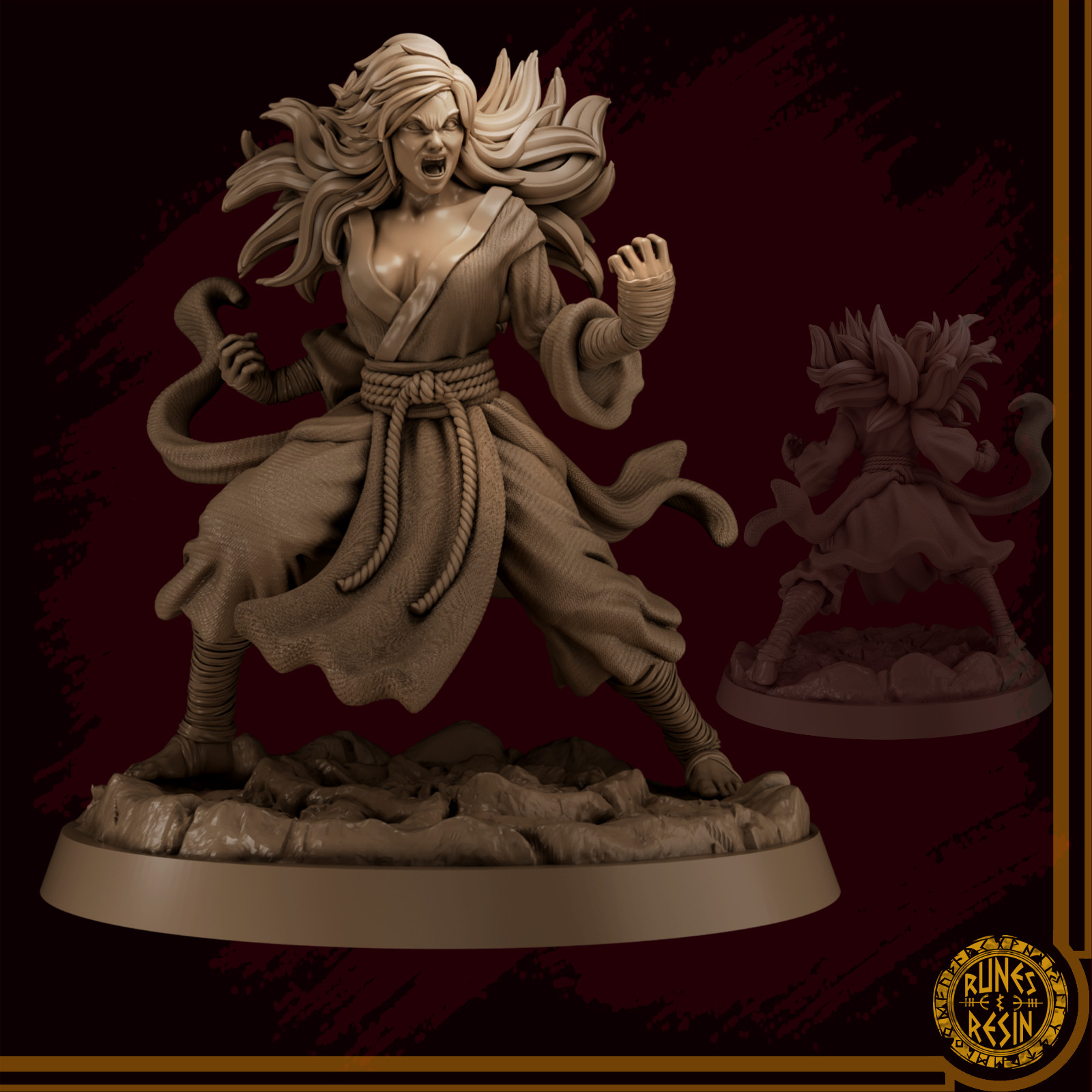 Dungeons & Dragons Playable Character Female Human Fei - Monk, Warrior, Fighter