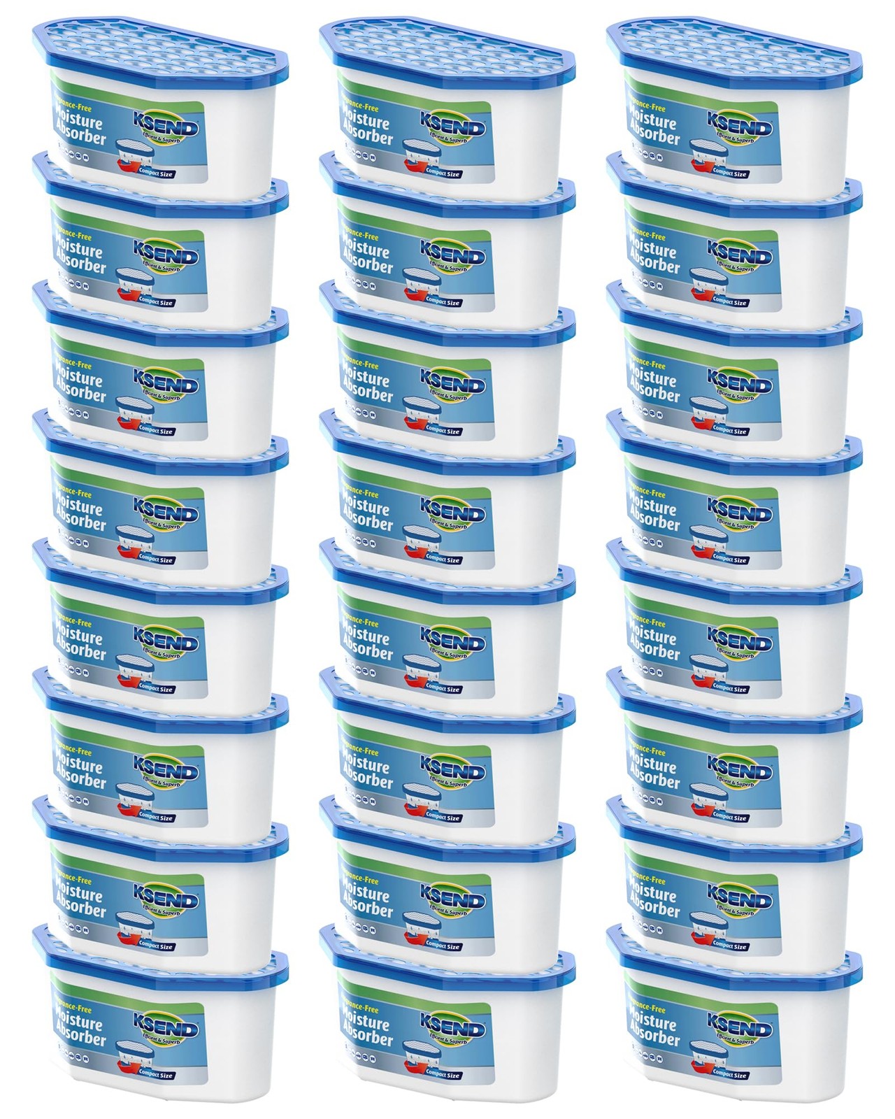 Ksend Moisture Absorbers, 24 Pack, Compact Dehumidifier for Closet, Efficient Hu