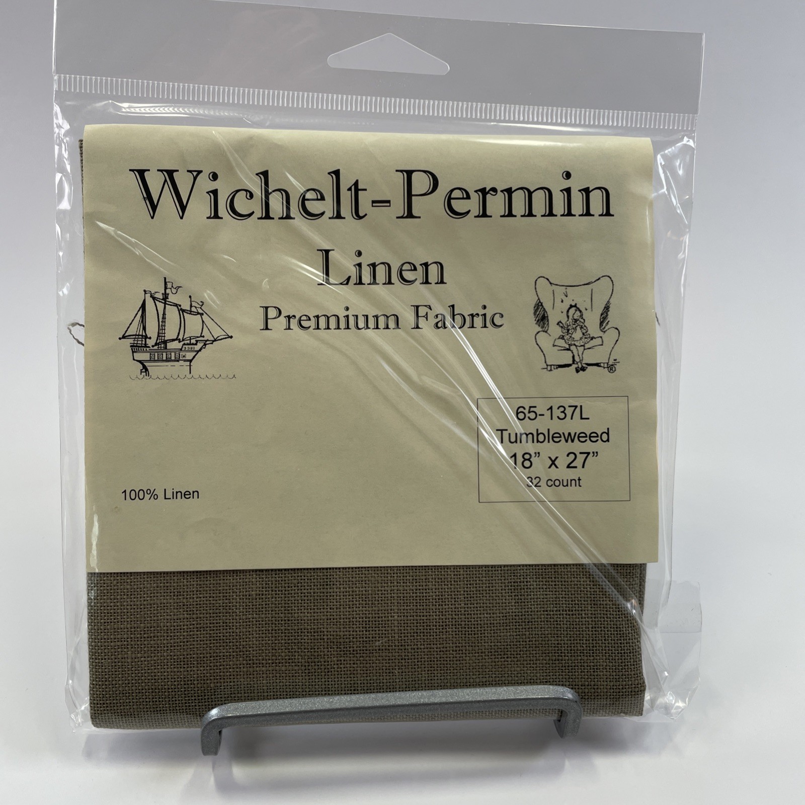 Wichelt Permin Premium Linen Fabric 32 Count Cross Stitch 18x27 TUMBLEWEED