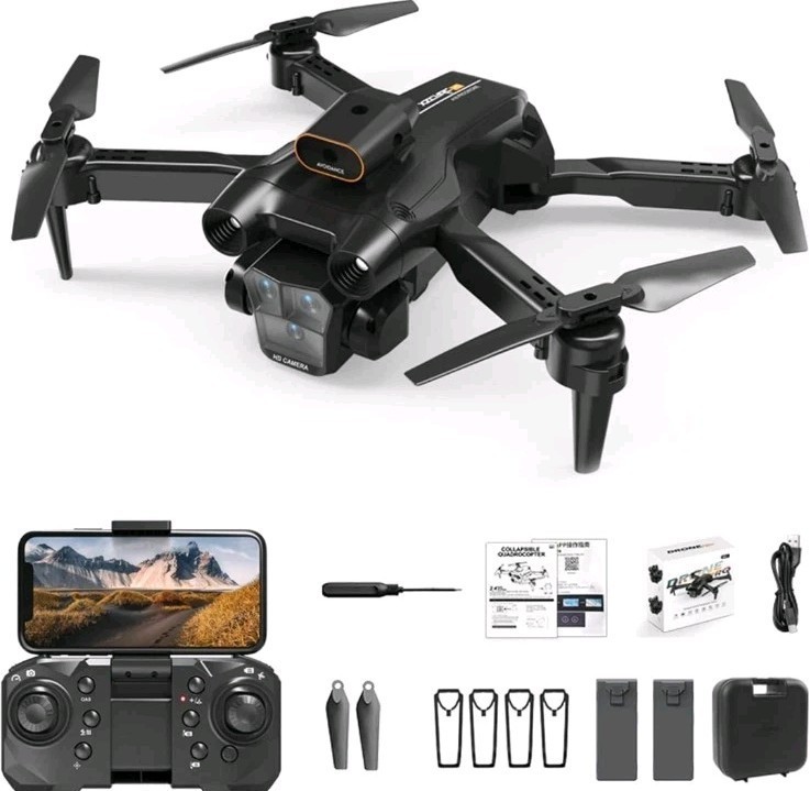C12 Foldable Drone with Dual Cameras Quadcopter and Obstacle Avoidance