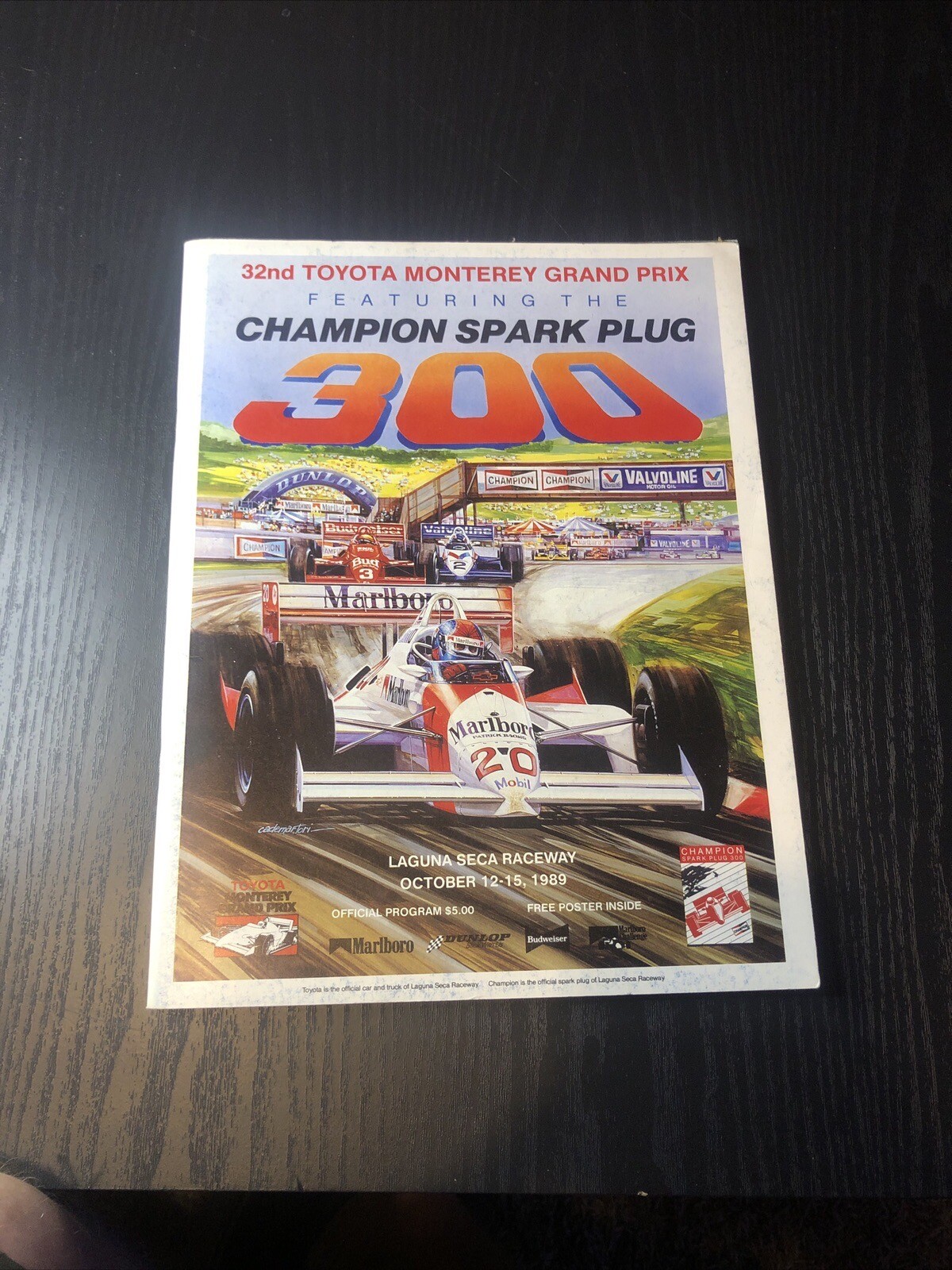 Laguna Seca Raceway Indy Car Race Program-CART-SCCA 10/15/1989-Monterey Grand...