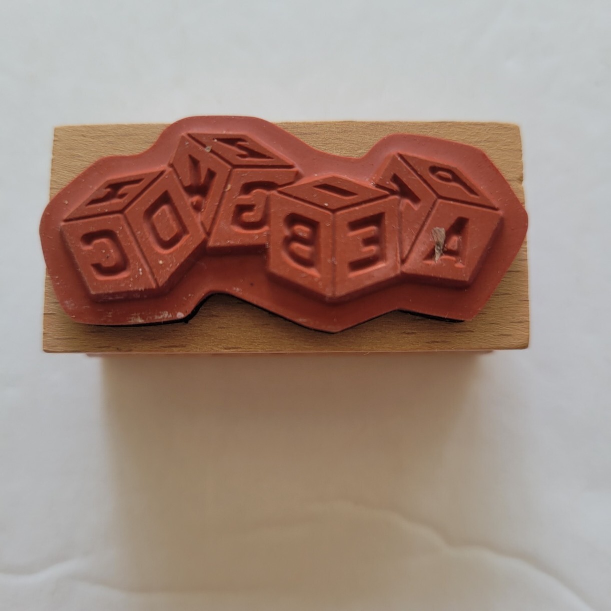 ABC Border Mounted Rubber Stamp