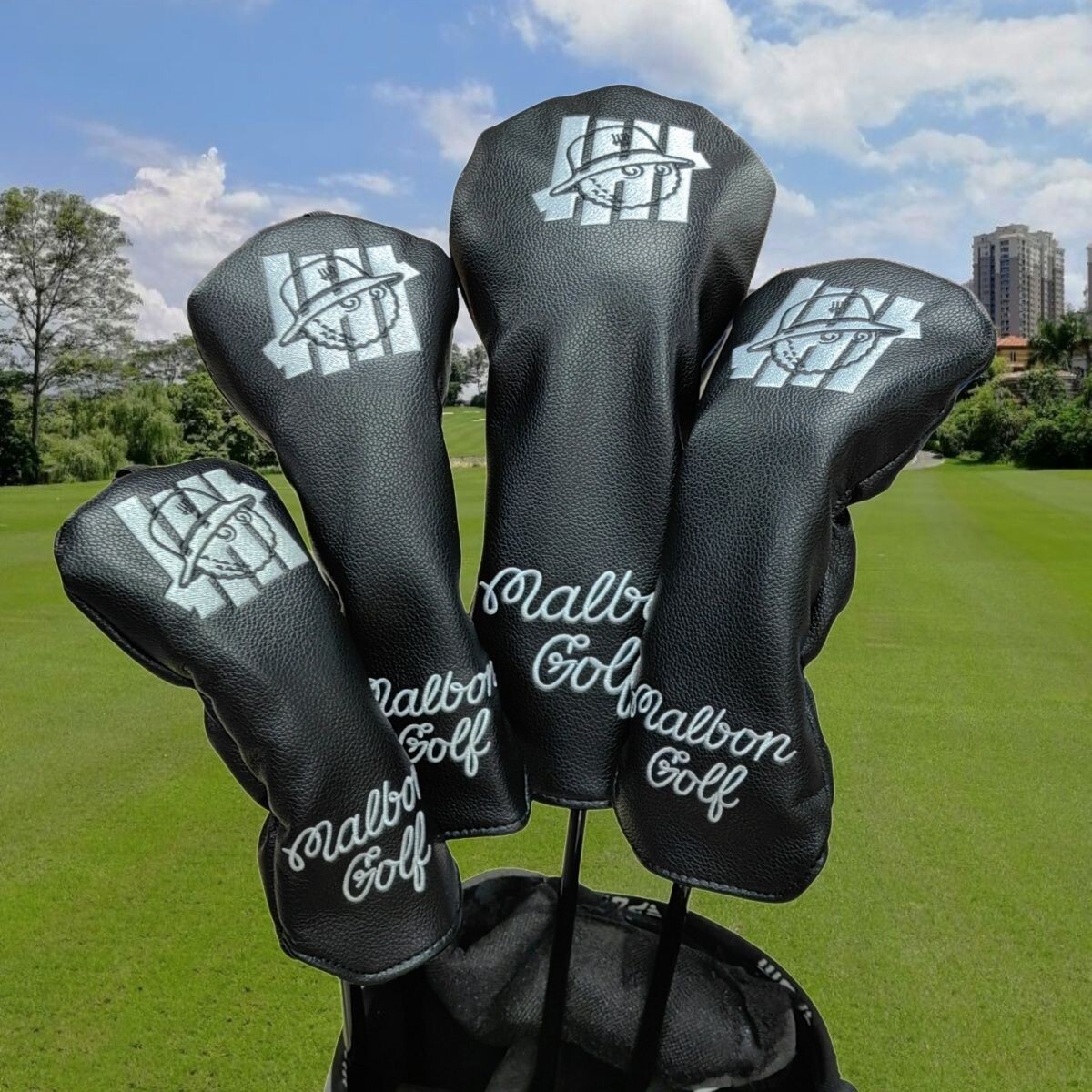 M * lbon Undefeated God of War Five Embroidered Golf Club Driver Wood Head Cover