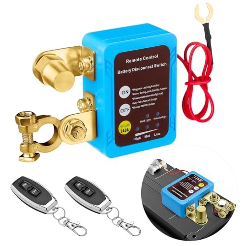 12V/24V 240A Smart Voltage Kill Switch, Remote Battery Disconnect Automatic