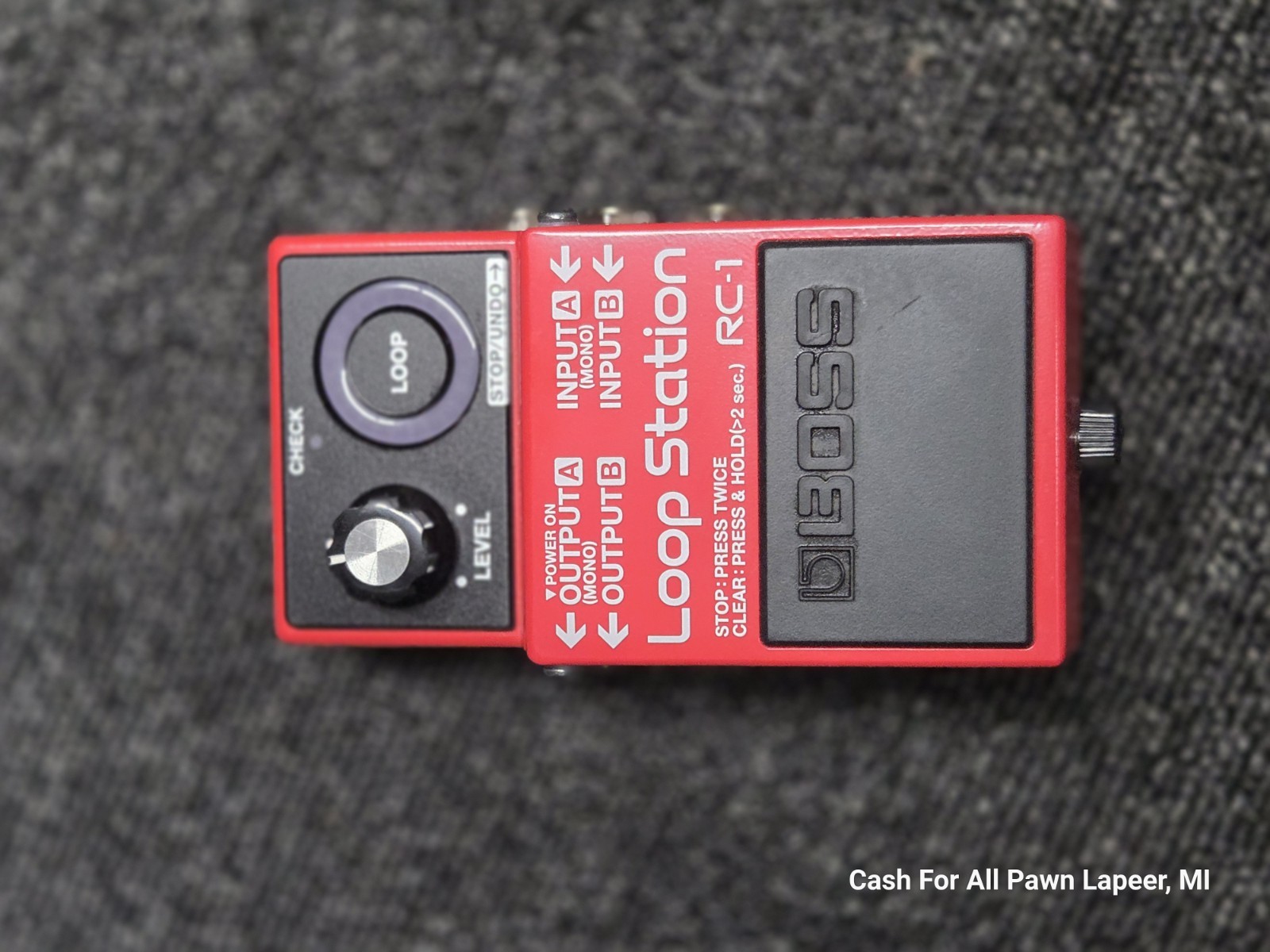 Used Boss RC-1 Loop Station Guitar Effects Pedal red roland corporation