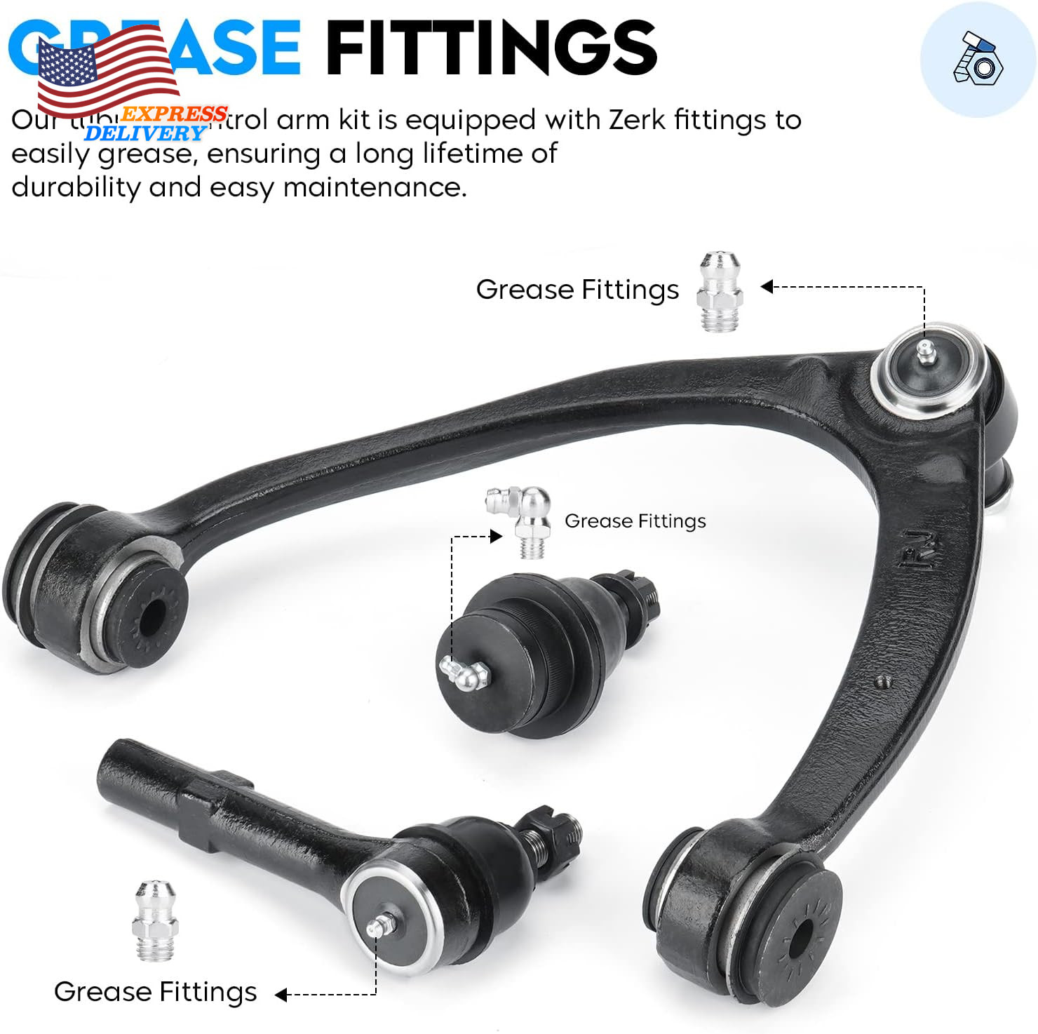10PCS Front Upper Control Arms for Escalade Chevy Silverado Avalanche Suburban