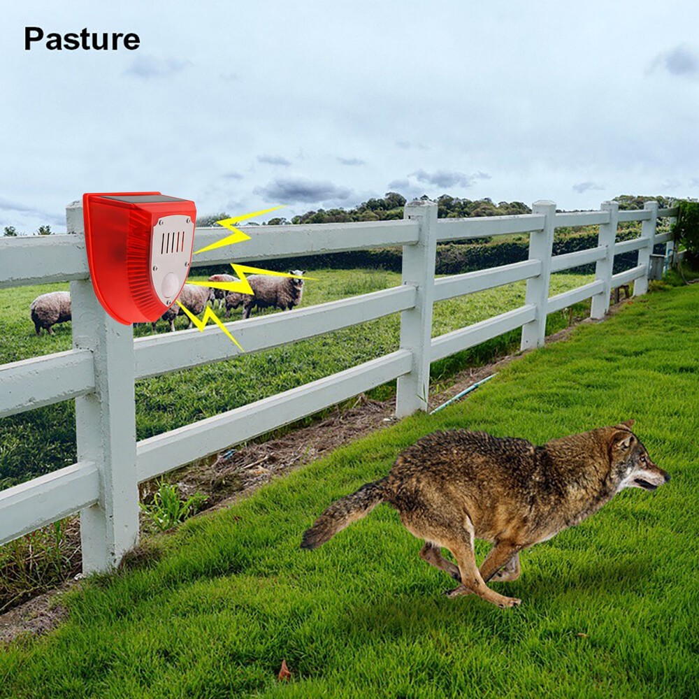 Solar Animal Repeller Light with Alarm & Motion Sensor Outdoor