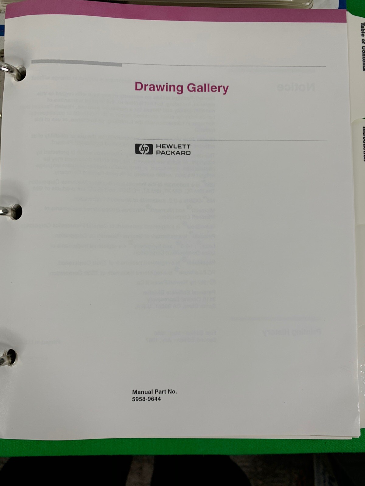 1986 HP Gallery Collection, Drawing Vol 1, Charting Vol 2, Software and Manuals
