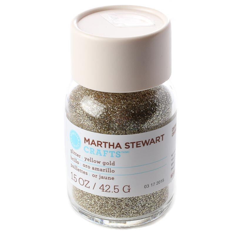 4 Jars Martha Stewart Crafts Yellow Gold Fine Glitter -1.5oz, each