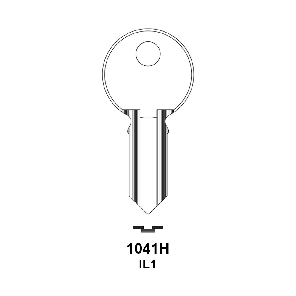 IL1 / 1041H Key Blank Nickel