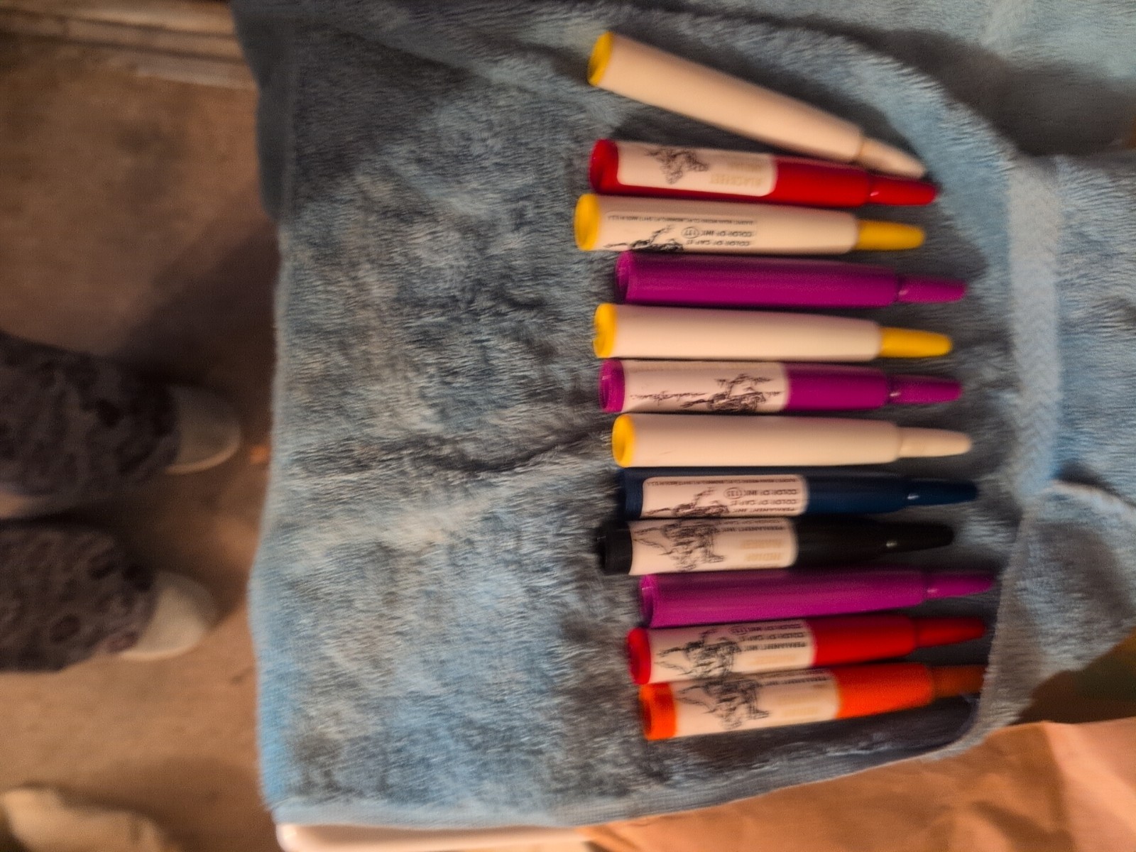 Black feet Indian Marker Lot Of 12 Brand New Yellow Red Purple Is Black Orange