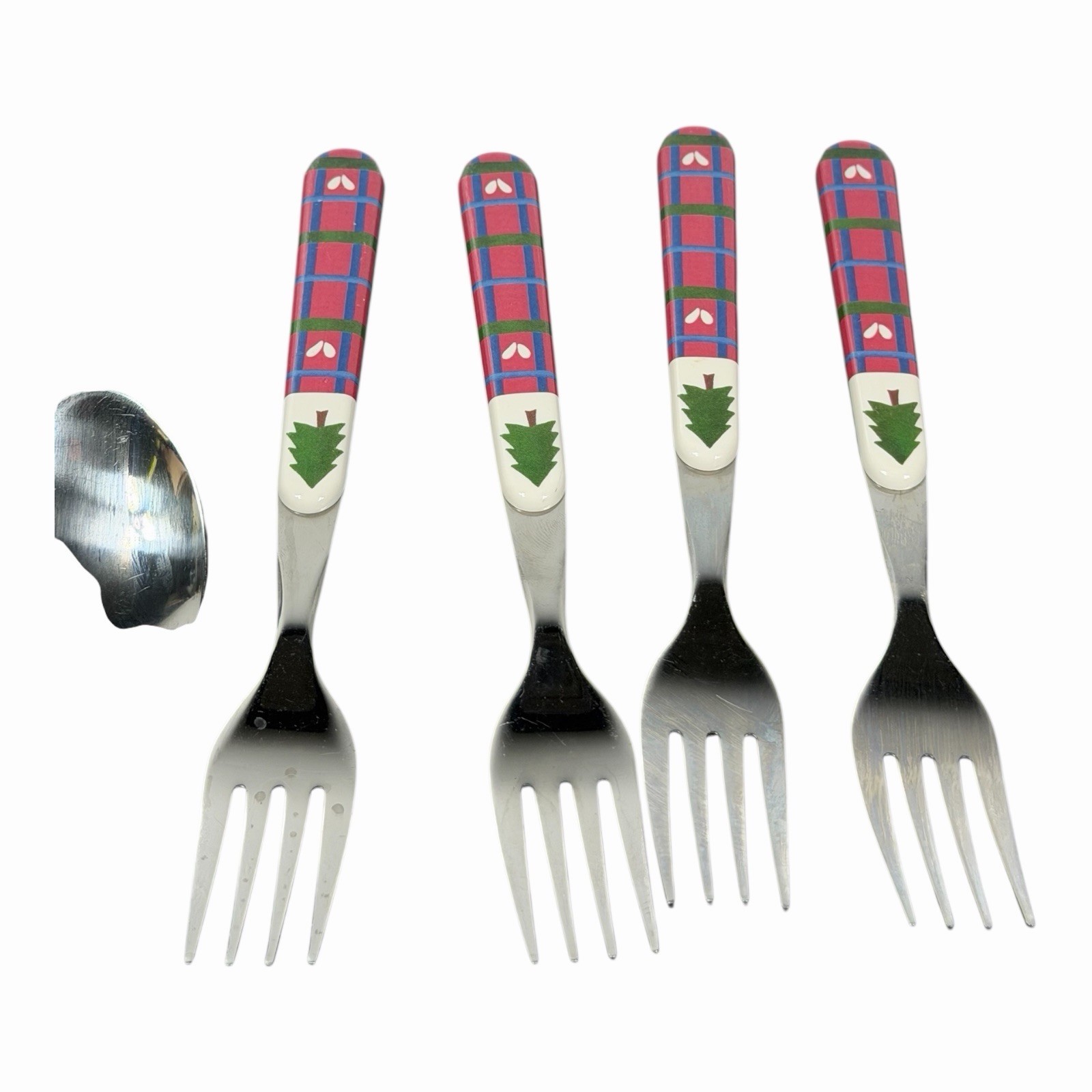 Pfaltzgraff SNOW BEAR Stainless Flatware Service For 4 Fork Knives Spoons 20 Pc