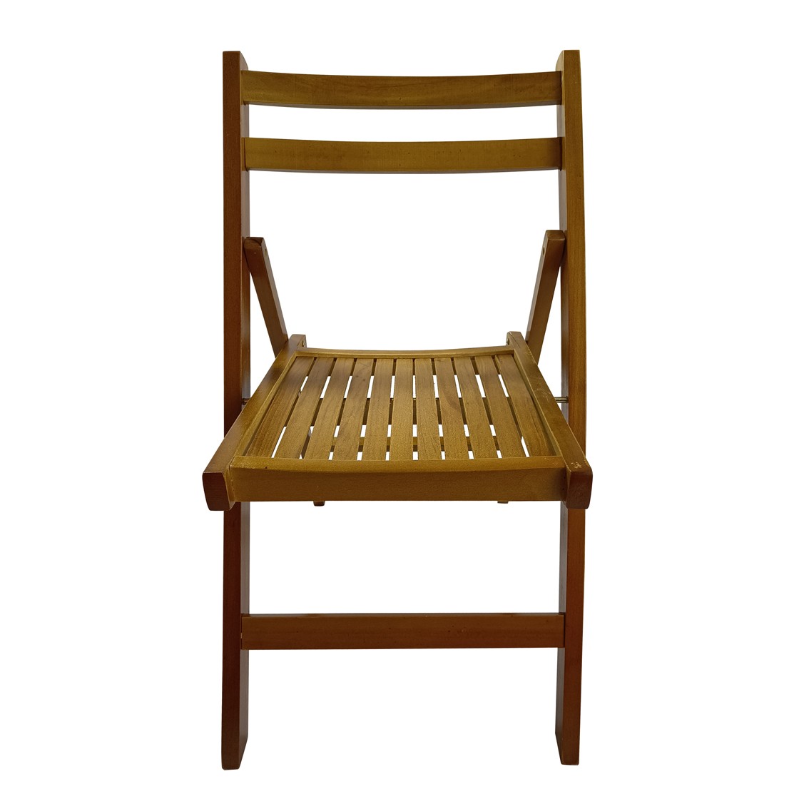 Set of 4 Folding Chair Event Chair Furniture Slatted Wood Honey Color
