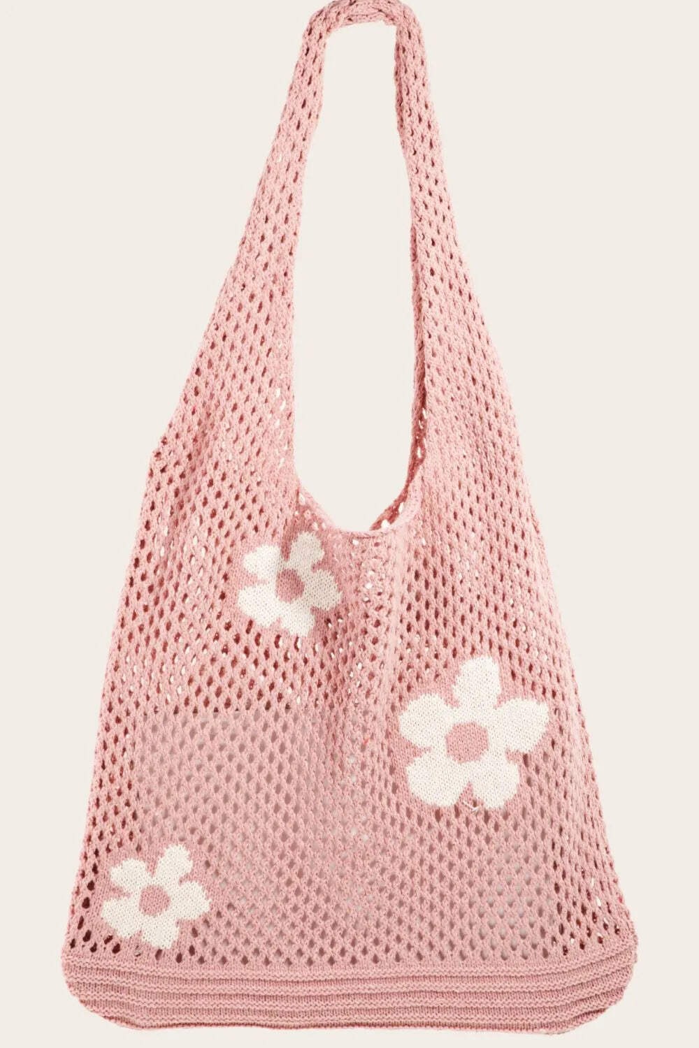 Flower Knitted Hobo Shoulder Bag Tote