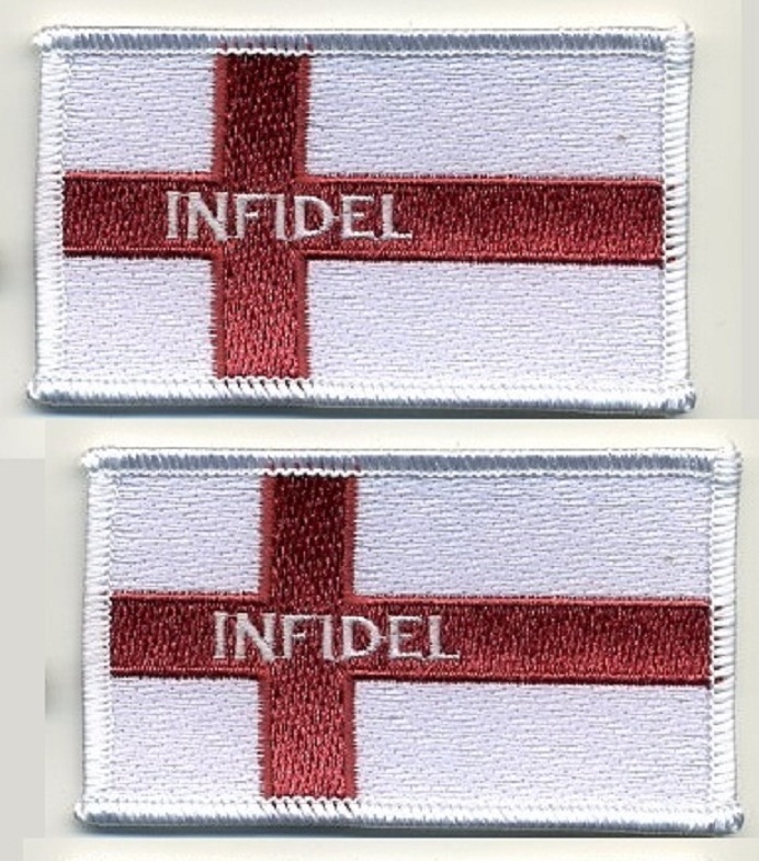 NATO JSOC SEAL SAS JTF  CRUSADER vêlkrö St. JAMES WARRIOR's CROSS FLAG PATCH X 2