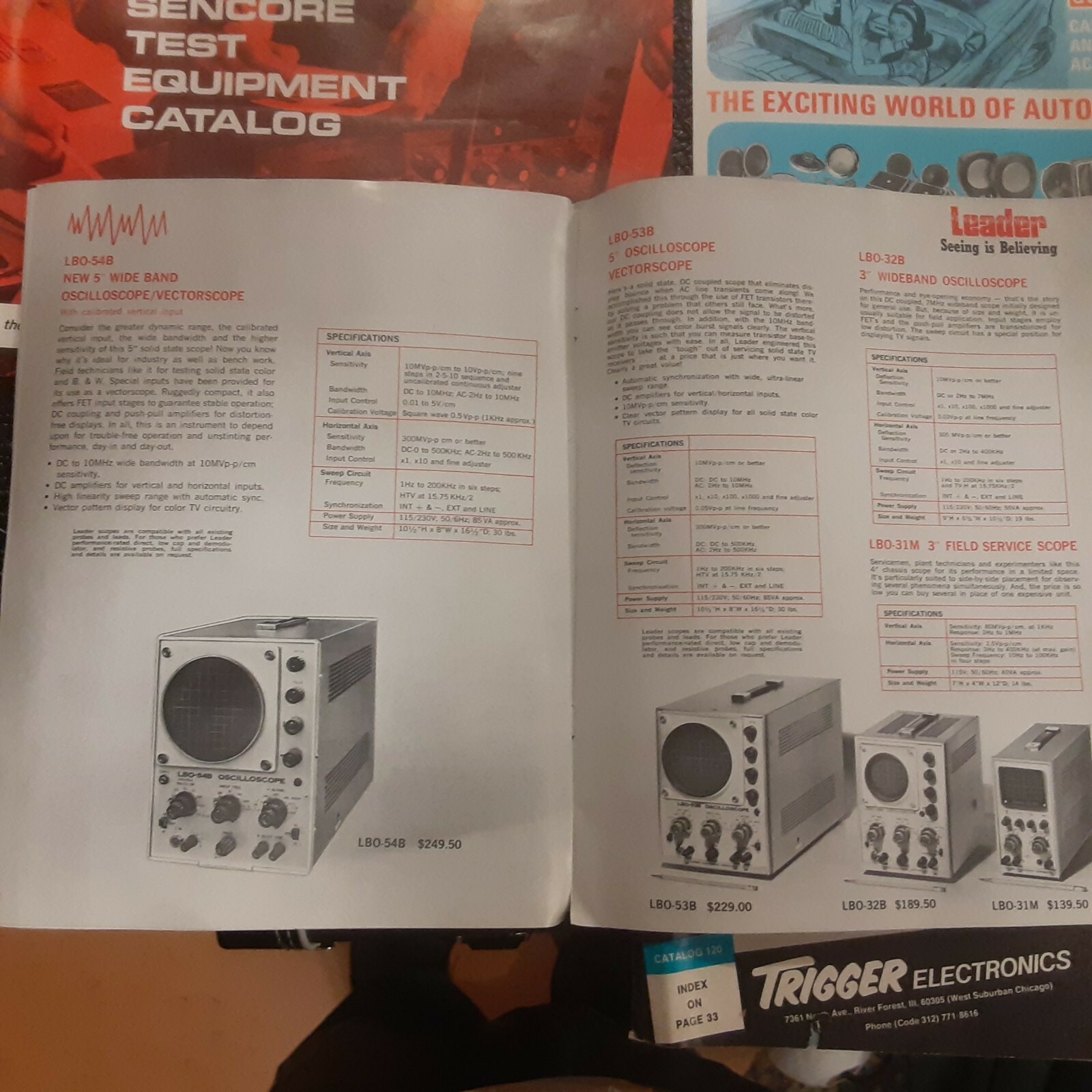 Electronics Literature lot Leader Seacore Audiotex Trigger