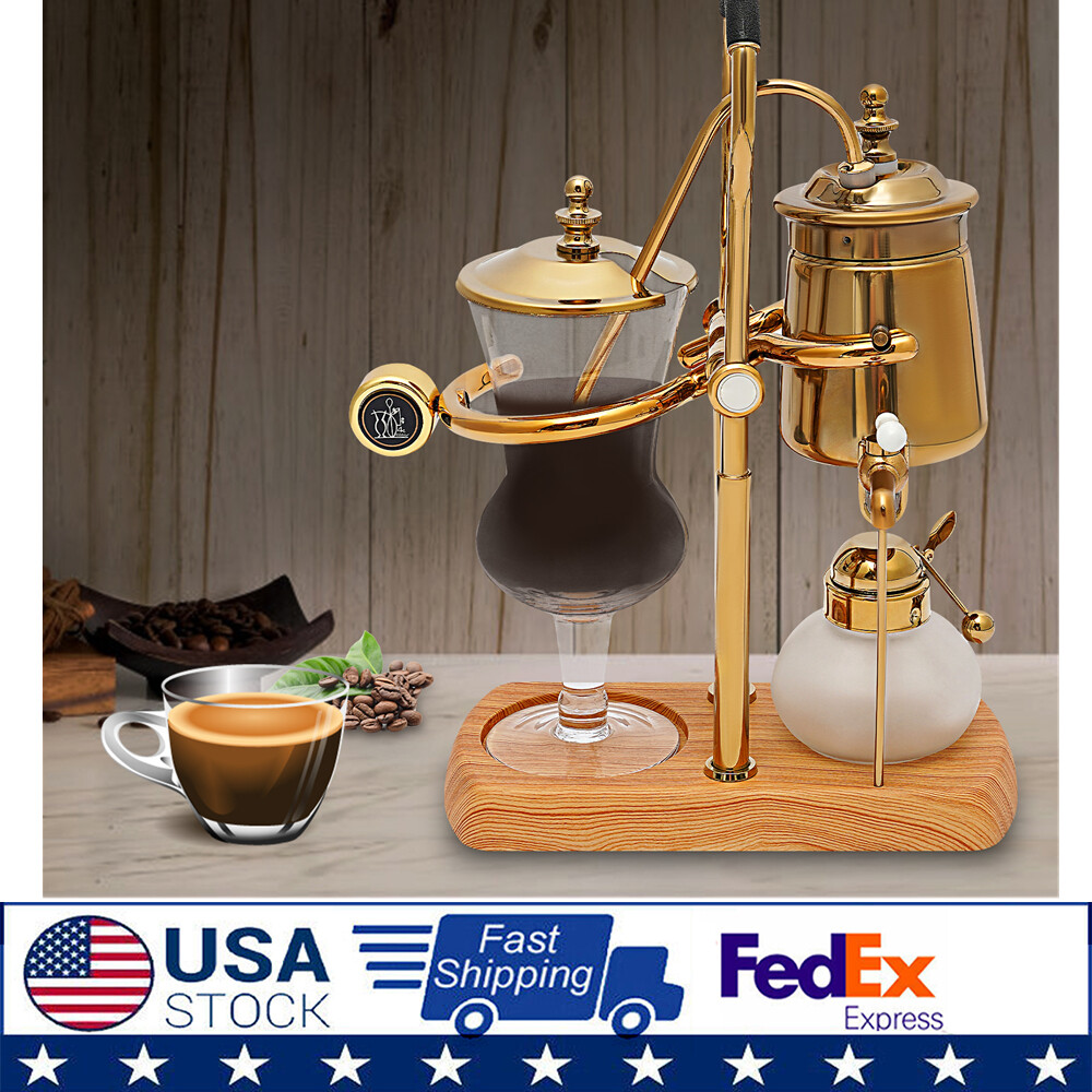 15OZ Royal Belgian Belgium Balance Syphon Coffee Maker Siphon Brewer Golden