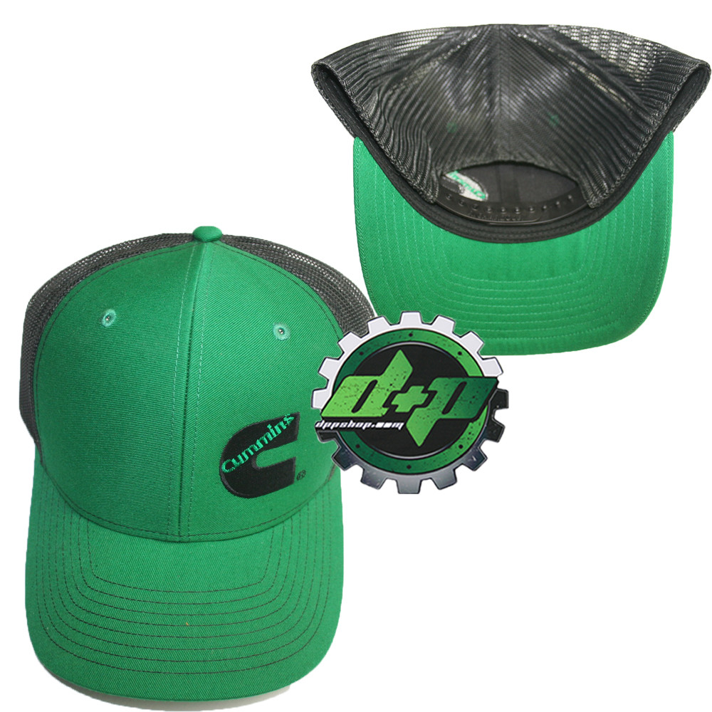 Cummins trucker hat ball mesh richardson summer green black snap back
