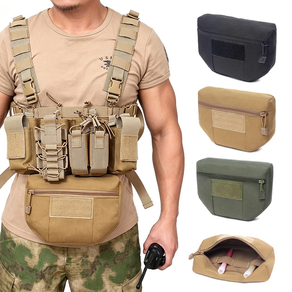 Tactical Armor Carrier Drop Pouch Vest Molle Portable EDC Hunting CS Waist Bag