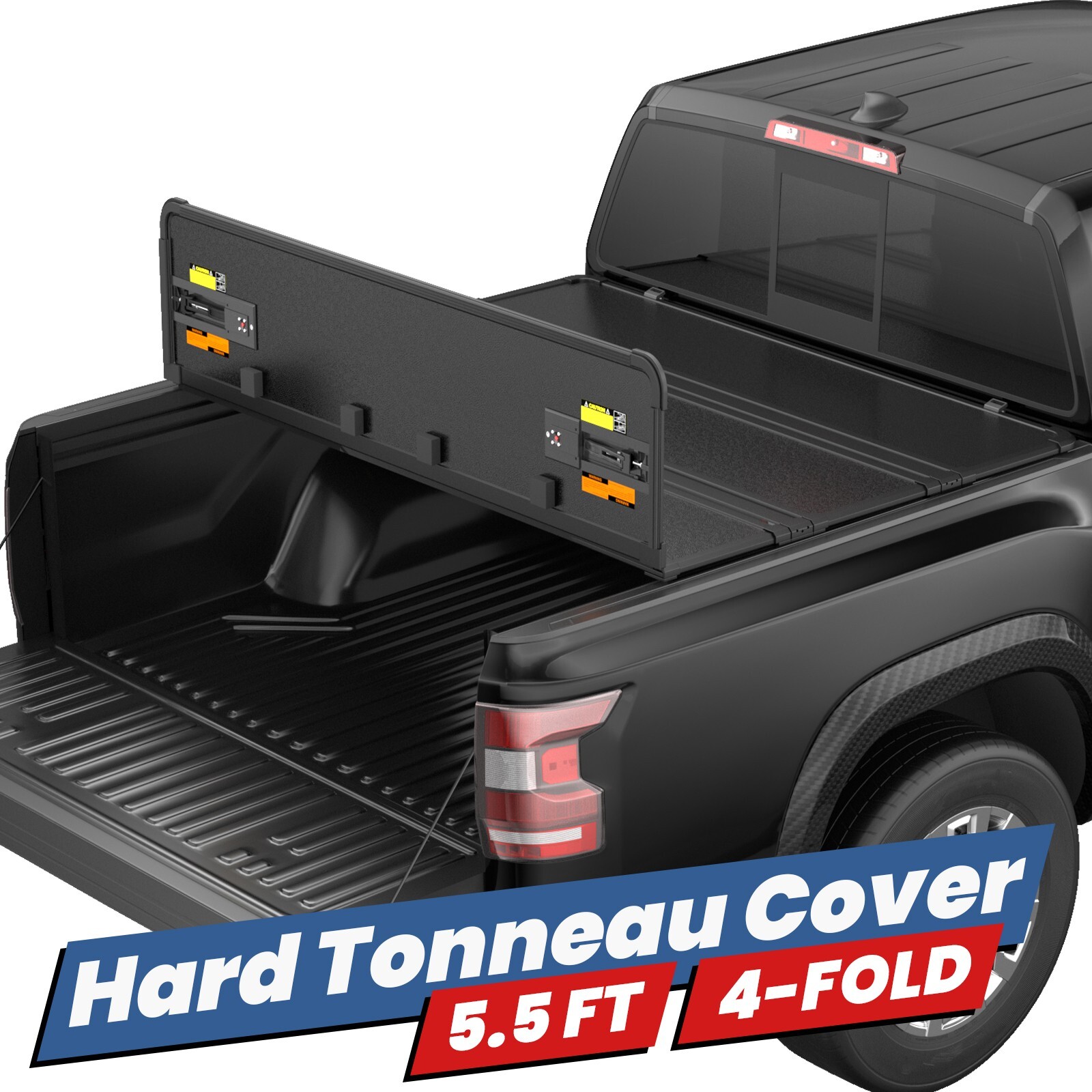 5.5FT 4-Fold Truck Bed Hard Tonneau Cover For 2004-2015 Nissan Titan Waterproof