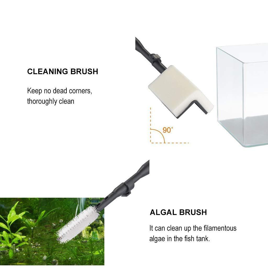 Aquarium Cleaning Tool 6 In 1 Algae Scraper Scrubber Pad Adjustable Long Handle