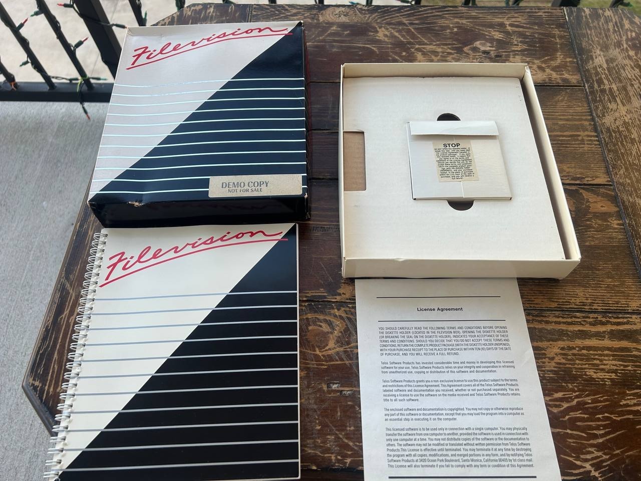 Vintage Filevision Macintosh Software Demo Copy w Box Manual & Disk