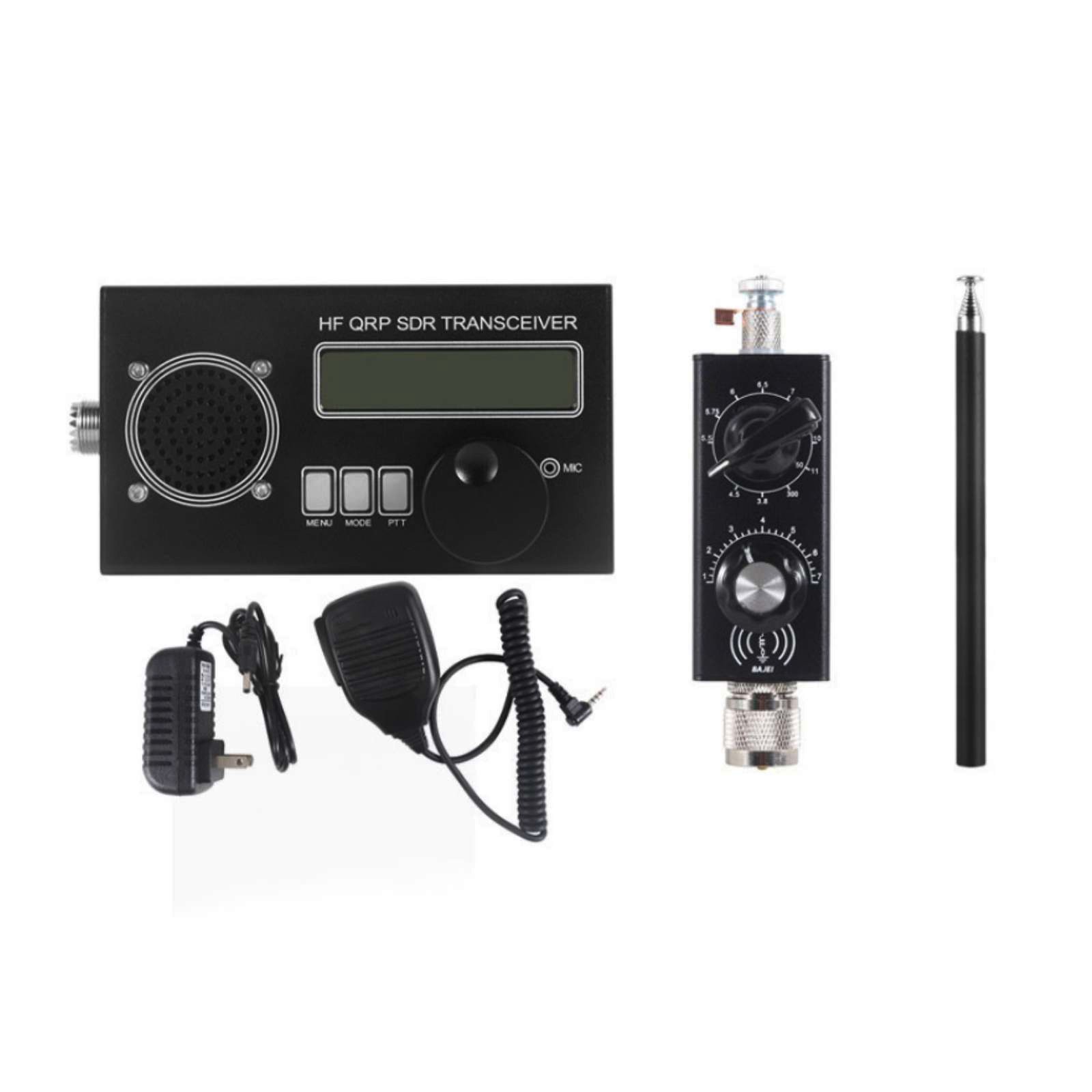 1*8-Band Mini USDR USDX HF QRP SDR Transceiver SSB/CW Mic Ptt Shortwave Antenna
